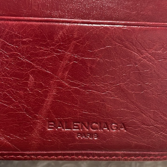Balenciaga long Red leather wallet - Picture 9 of 9
